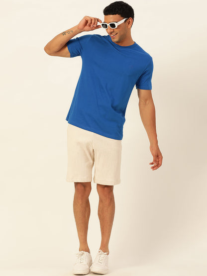 Solid Round Neck Men Comfort Fit T-Shirt