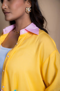 Women Colour Block Oversized Shirt