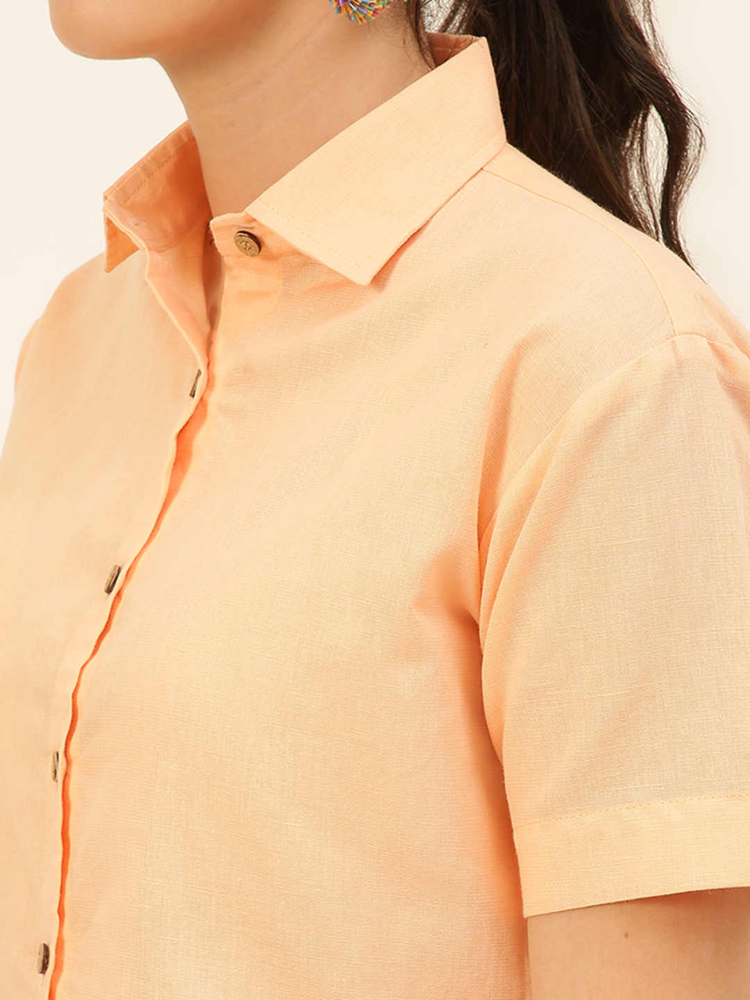 Cotton Linen Crop Shirt & Trouser Slim Fit Co-ord Set