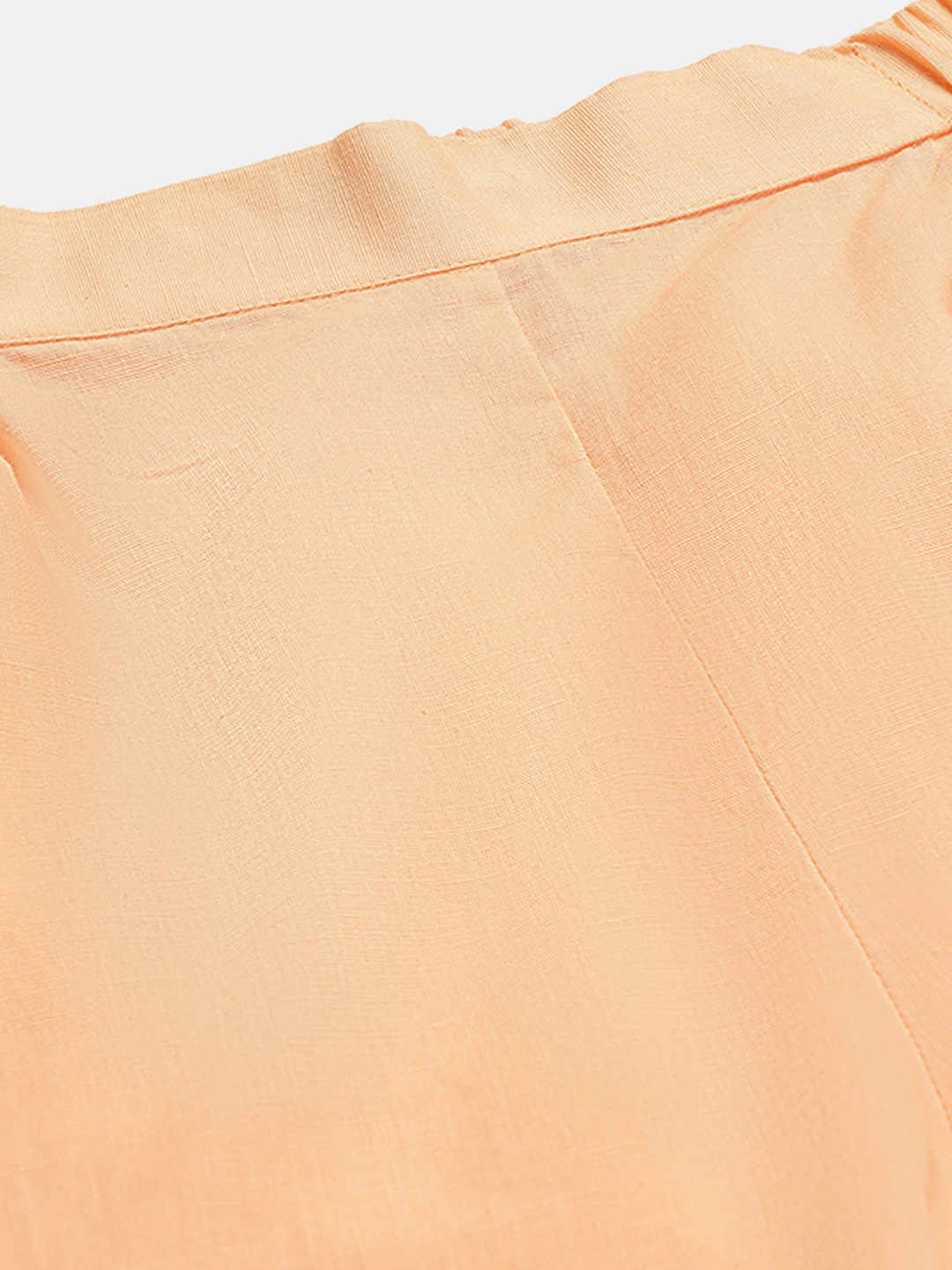 Premium Peach Cotton Linen Crop Shirt & Trouser Slim Fit Co-ord Set