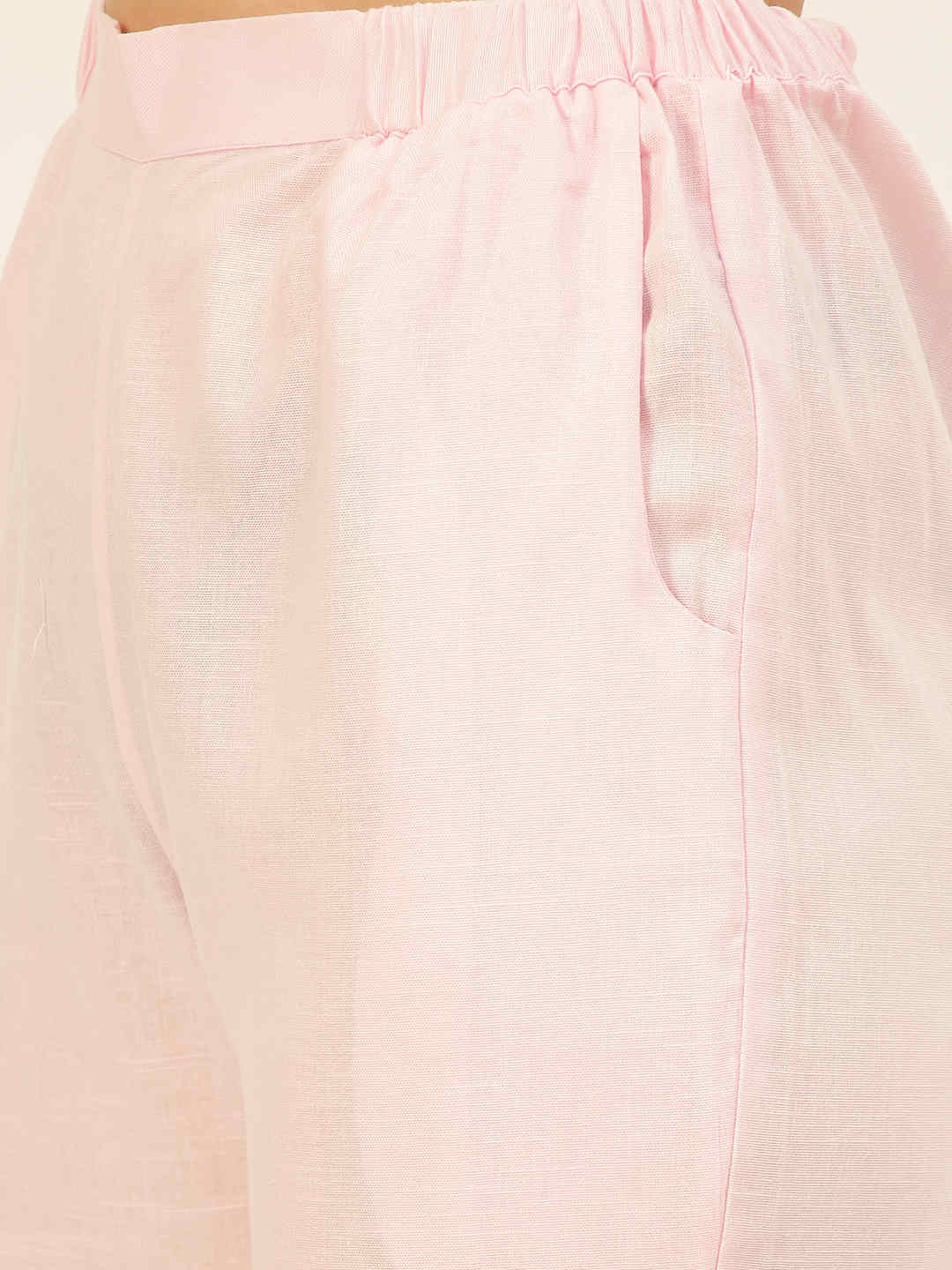 Cotton Linen Crop Shirt & Trouser Slim Fit Co-ord Set