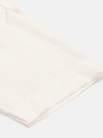 Premium Solid White Rayon Crop Shirt