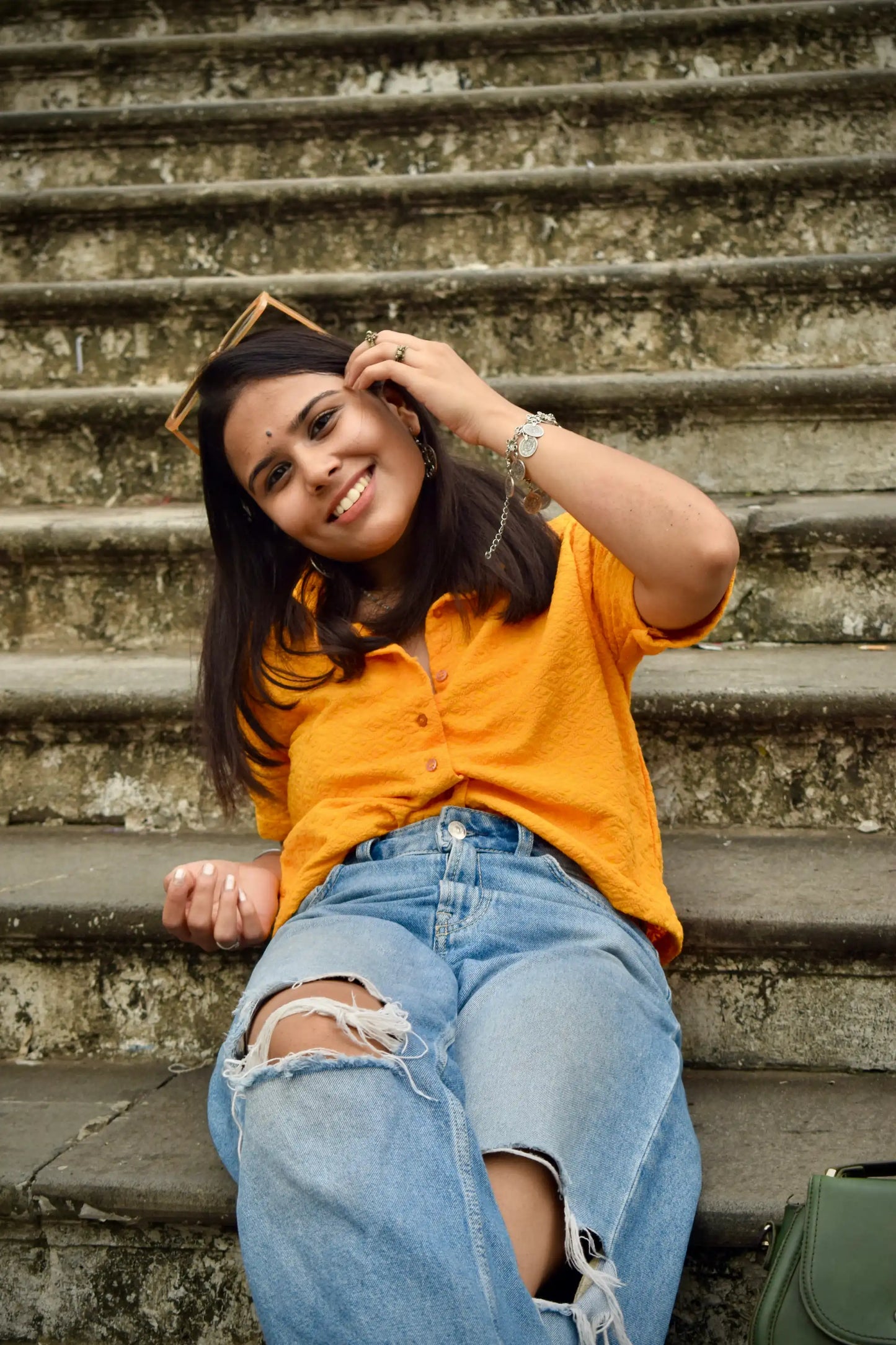 Chikankari Embroidered Women Crop Shirt