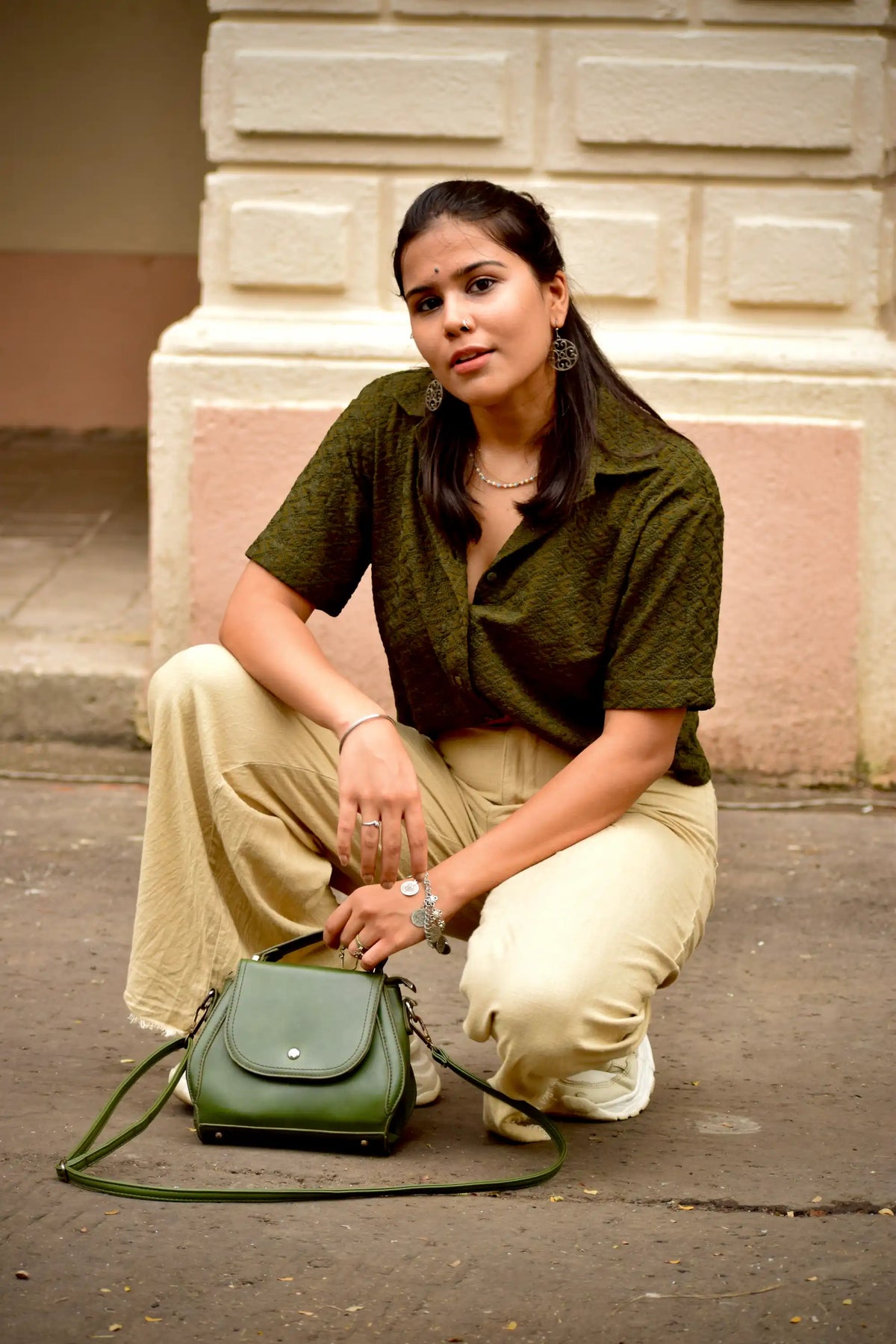 Chikankari Embroidered Women Crop Shirt