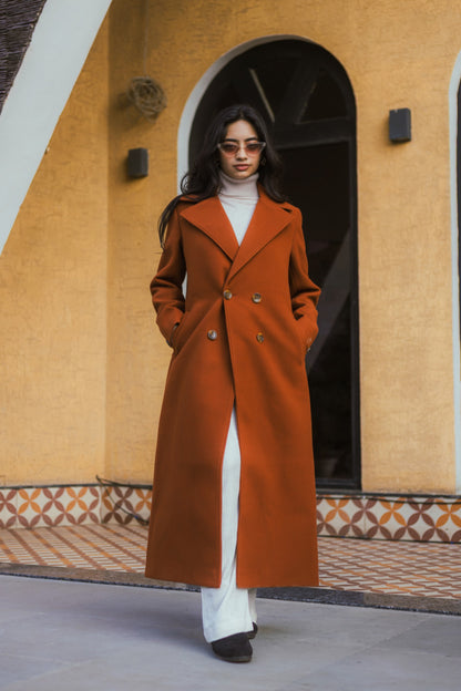 Women Ankle Length Long Trench Coat