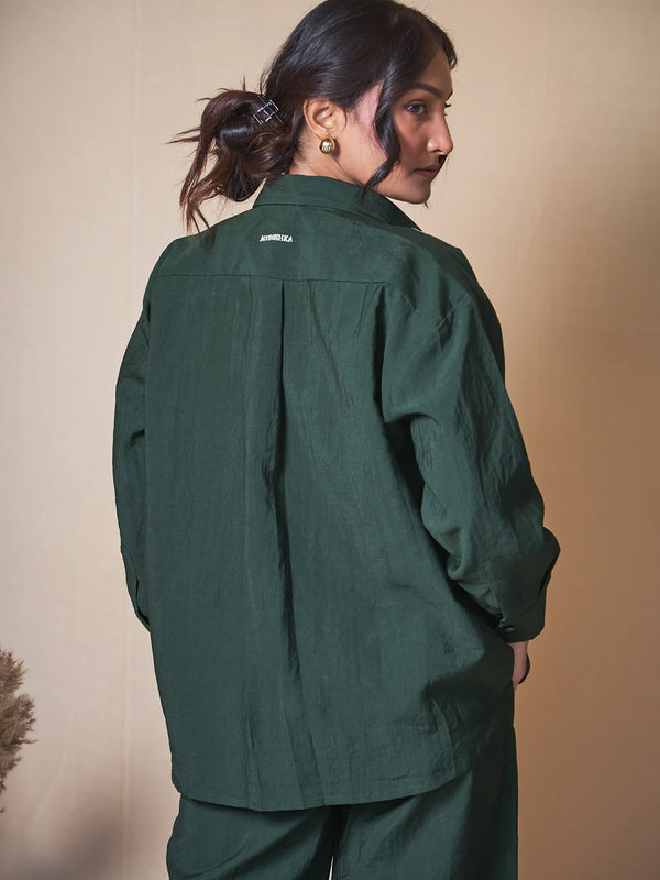 Women Embroidered Oversized Shirt