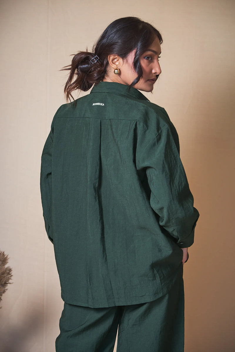 Women Embroidered Oversized Shirt
