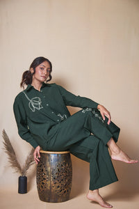 Women Embroidered Oversized Shirt