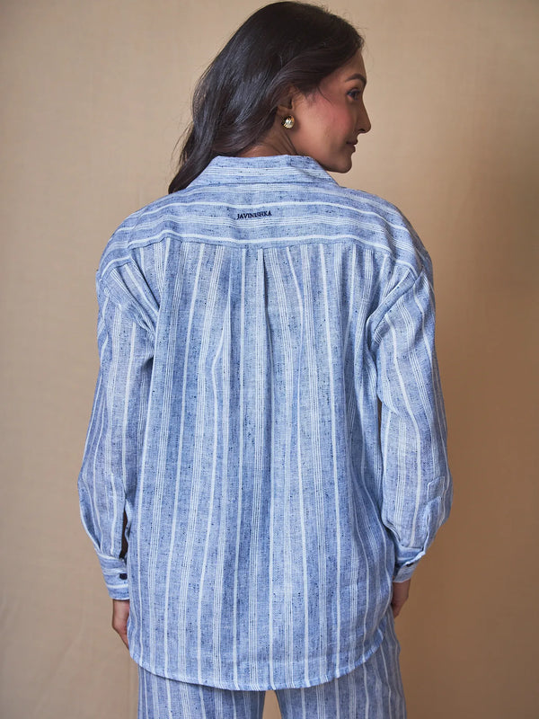 Women Striped Oversized Shirt