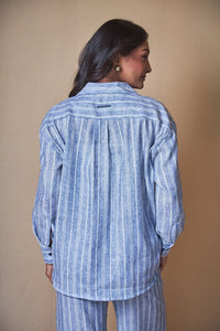 Women Striped Oversized Shirt