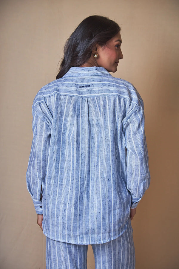 Women Striped Oversized Shirt