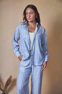 Women Striped Oversized Shirt