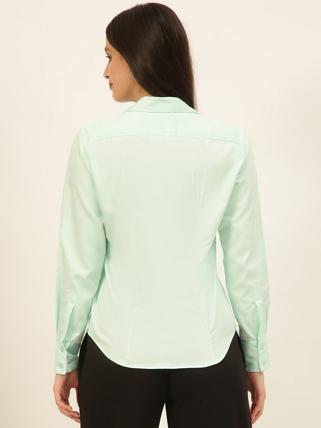 Finest Mint Green Egyptian Giza Cotton Women Formal Shirt