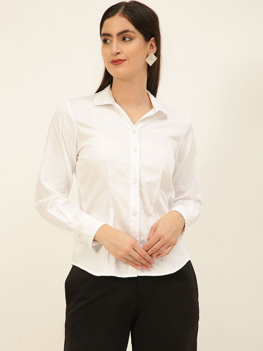 Finest White Egyptian Giza Cotton Women Formal Shirt
