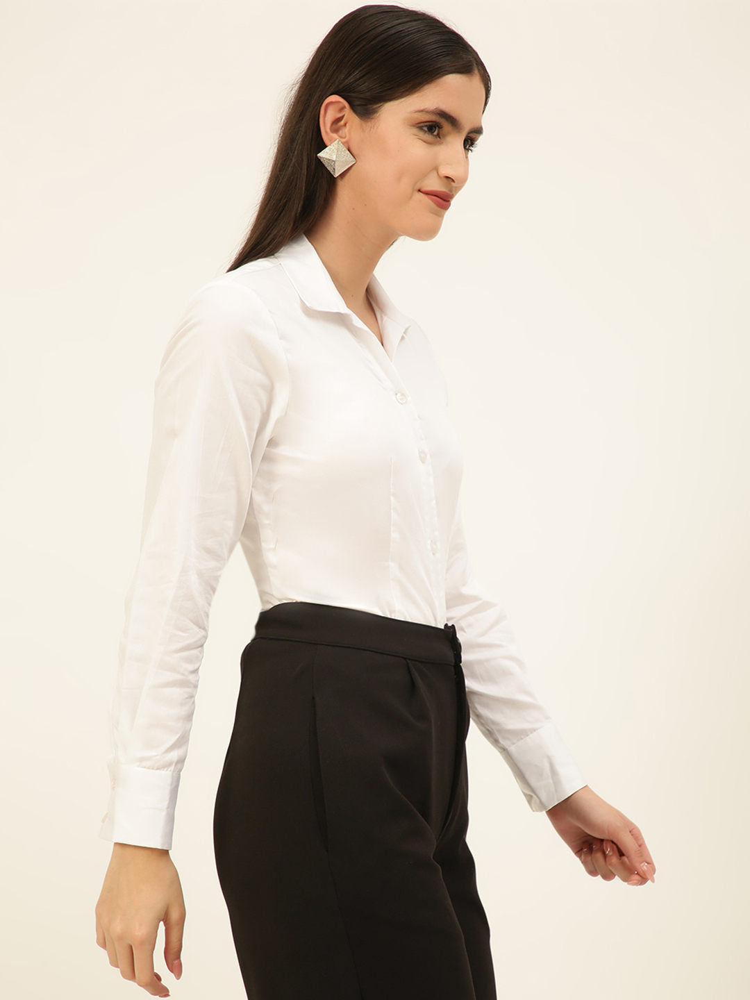 Finest White Egyptian Giza Cotton Women Formal Shirt
