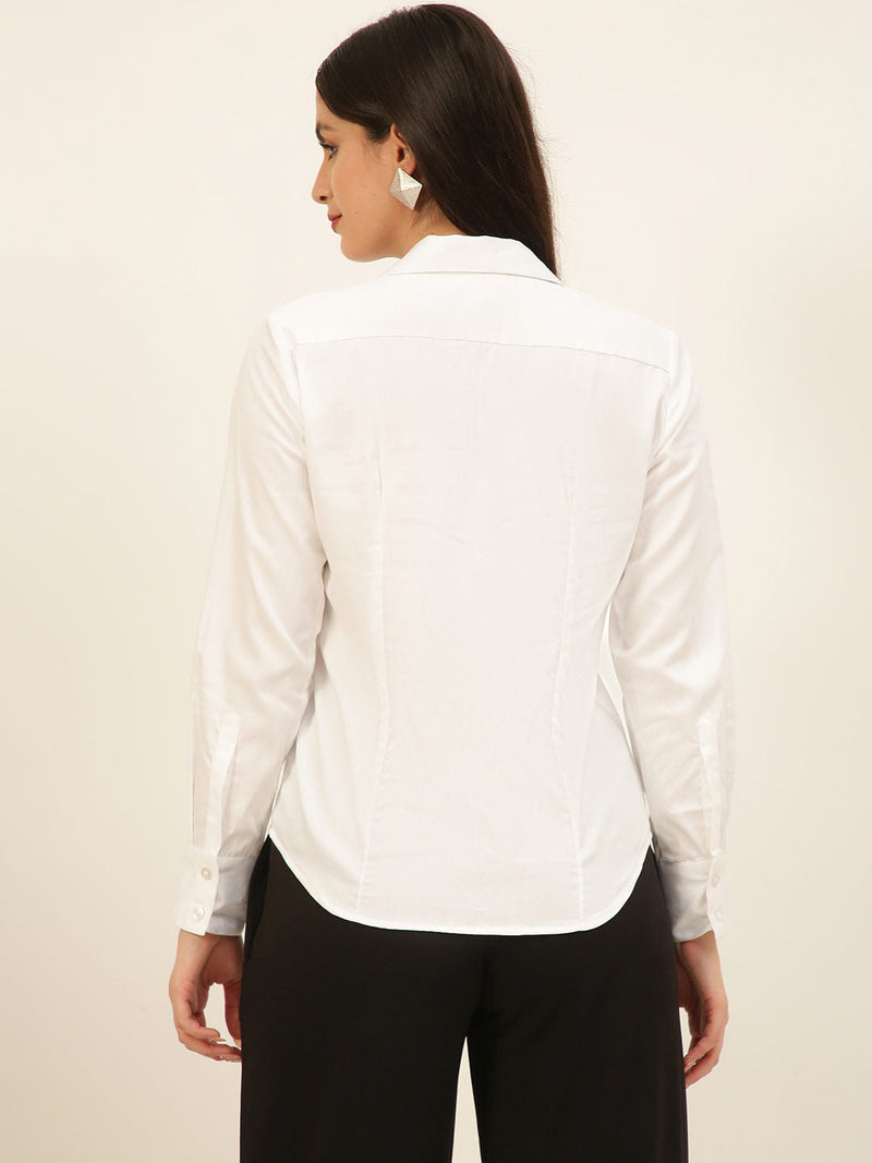 Finest Egyptian Giza Satin Women Formal Shirt
