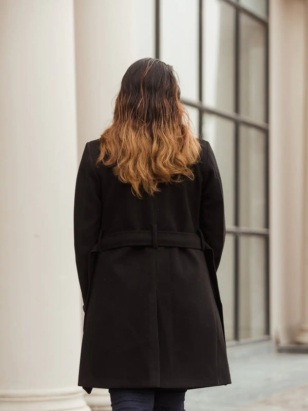 Women Long Coat with Belt