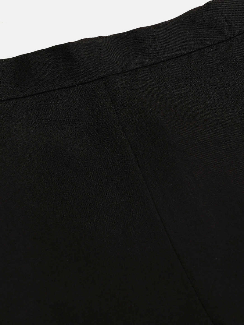 V-Neck Peplum Style Top & Trouser Rayon Co-ord Set