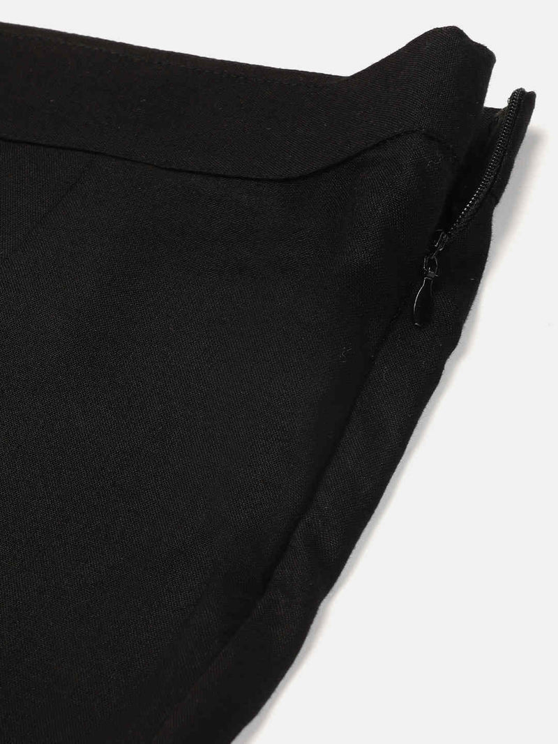 V-Neck Peplum Style Top & Trouser Rayon Co-ord Set