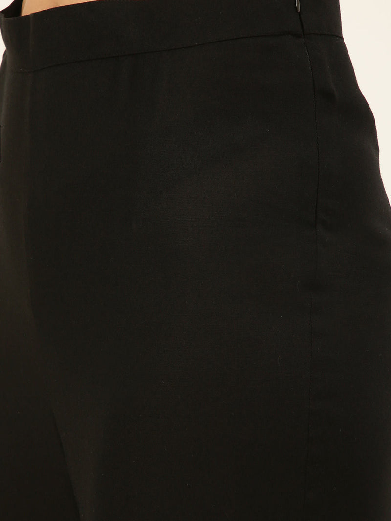 V-Neck Peplum Style Top & Trouser Rayon Co-ord Set