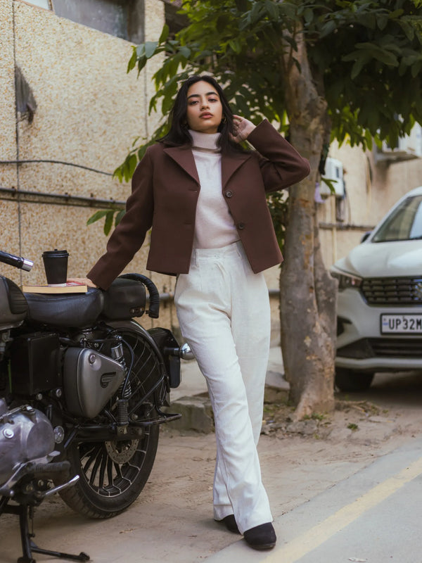 Women Crop Length Short Coat