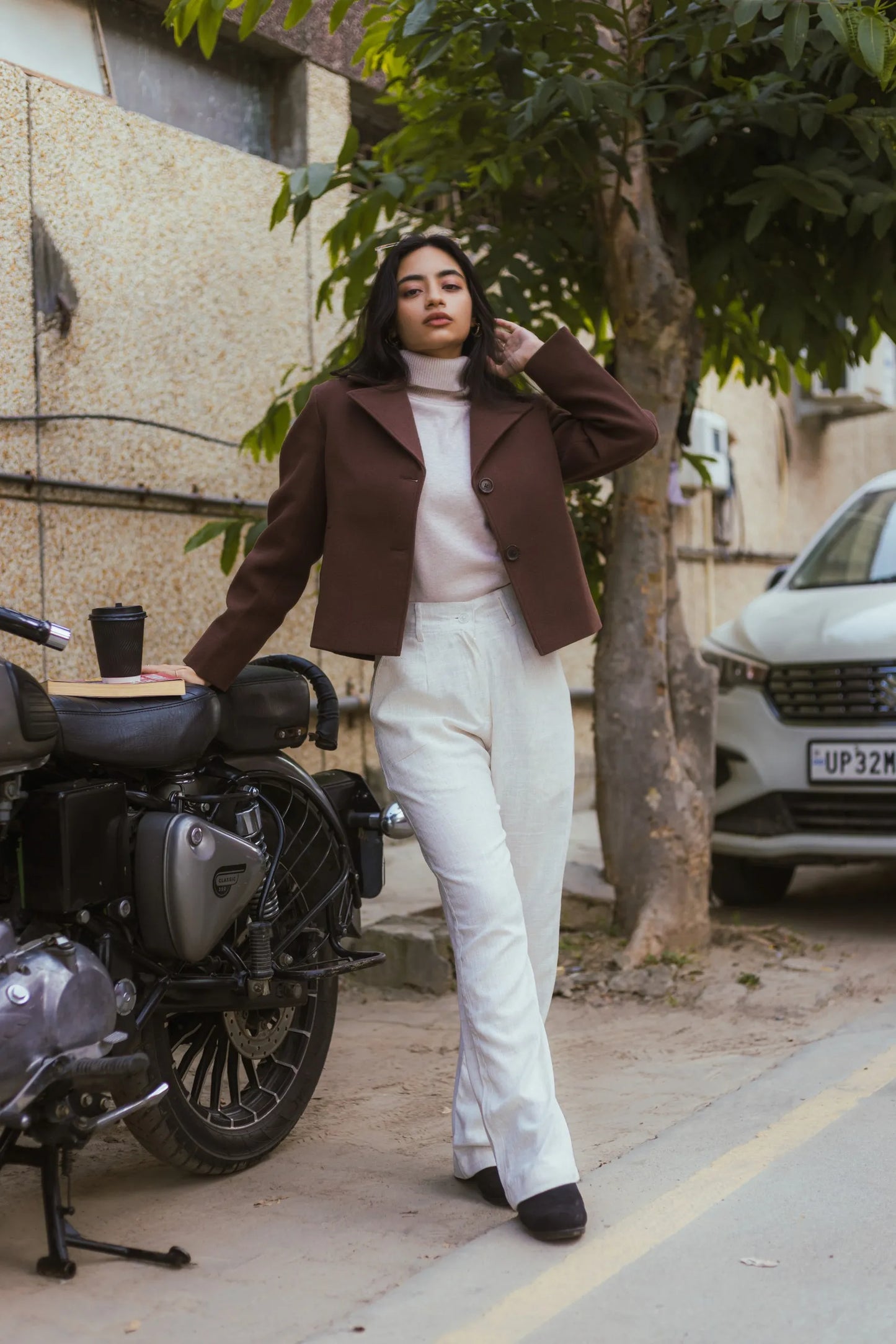 Women Crop Length Short Coat