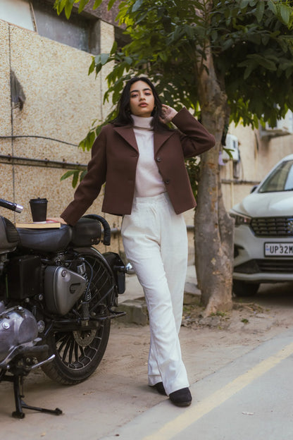 Women Crop Length Short Coat