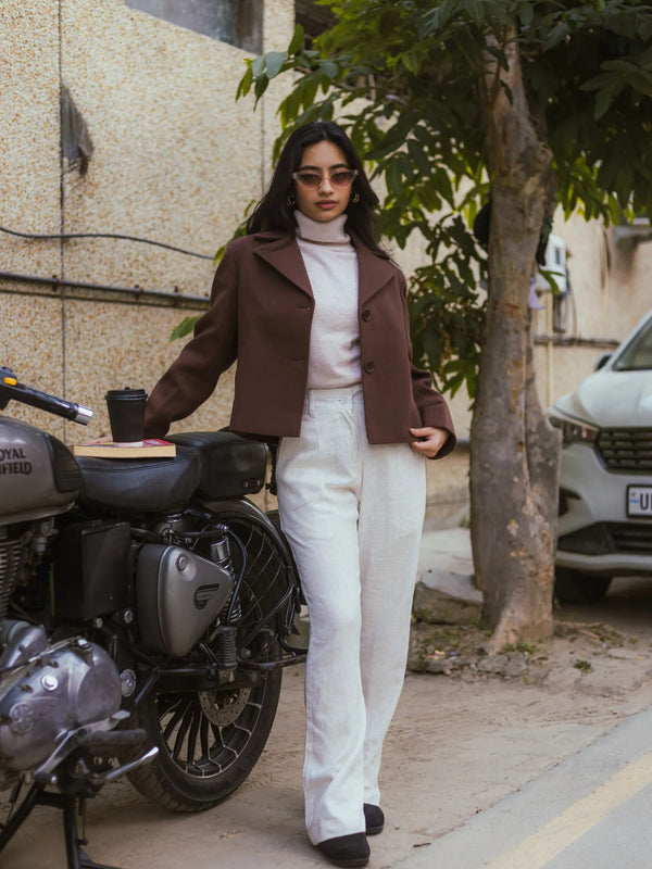 Women Crop Length Short Coat