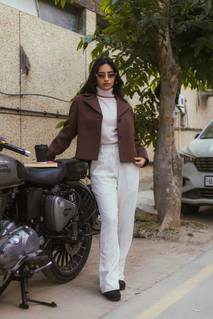 Women Crop Length Short Coat