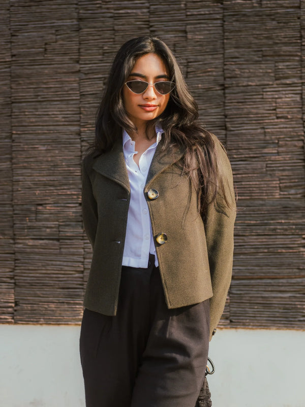 Women Crop Length Short Coat
