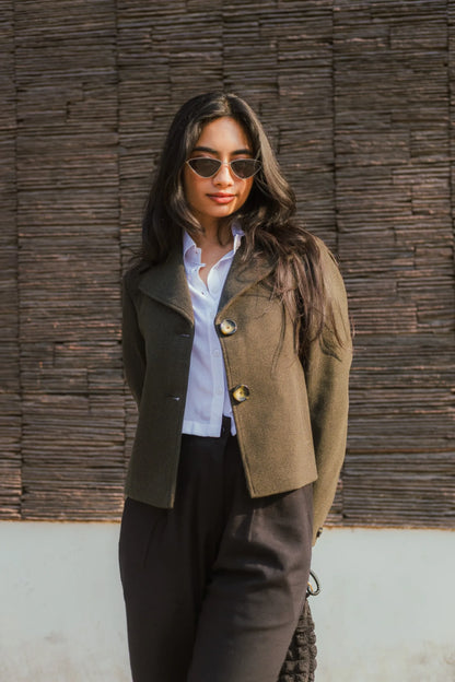 Women Crop Length Short Coat