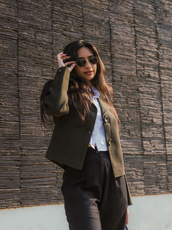 Women Crop Length Short Coat