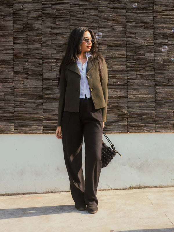 Women Crop Length Short Coat