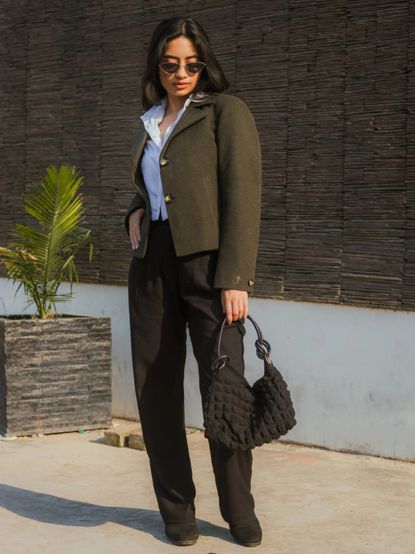 Women Crop Length Short Coat