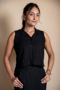 Women High-Rise Linen Skirt