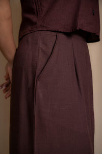 Women High-Rise Linen Skirt
