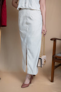Women High-Rise Linen Skirt