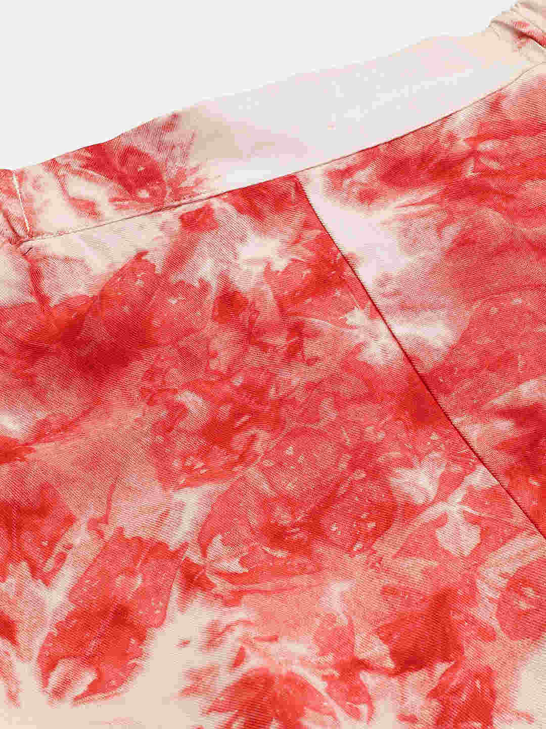 Sustainable Crop Top & Trouser Pashmina Rayon Designer Tie Dye Co-ord Set