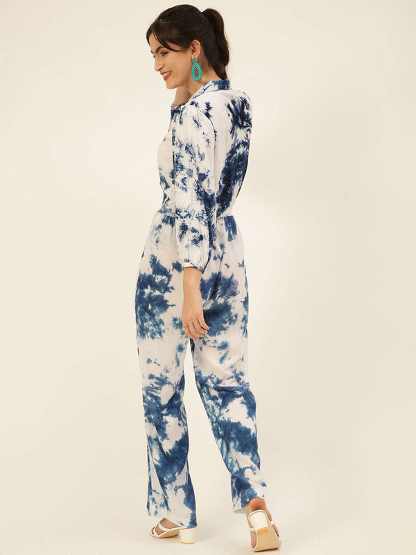 Sustainable Crop Top & Trouser Pashmina Rayon Designer Tie Dye Co-ord Set