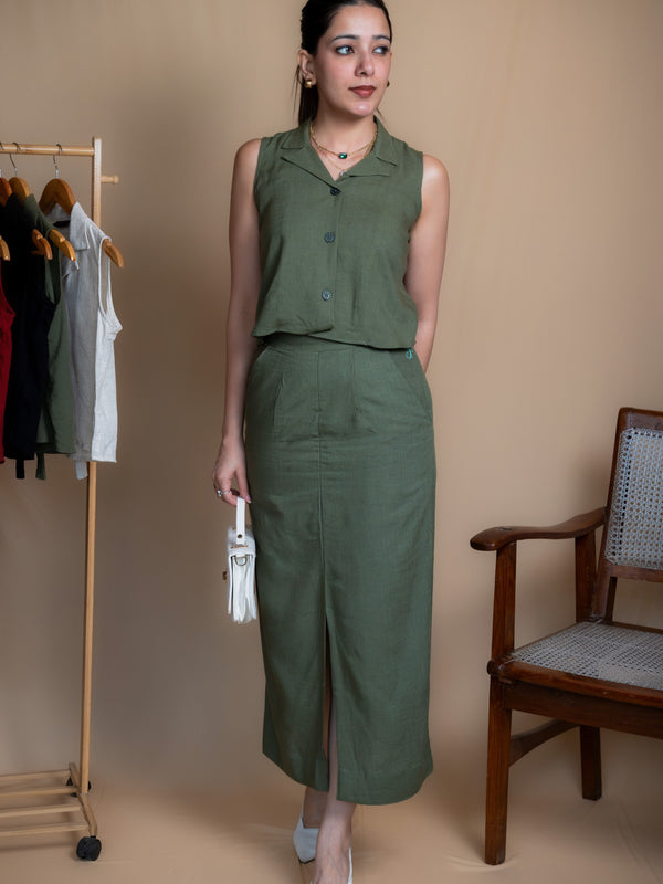 Women Solid Linen Waistcoat