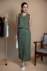 Women Solid Linen Waistcoat