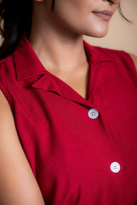 Women Solid Linen Waistcoat