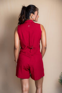 Women Solid Linen Waistcoat