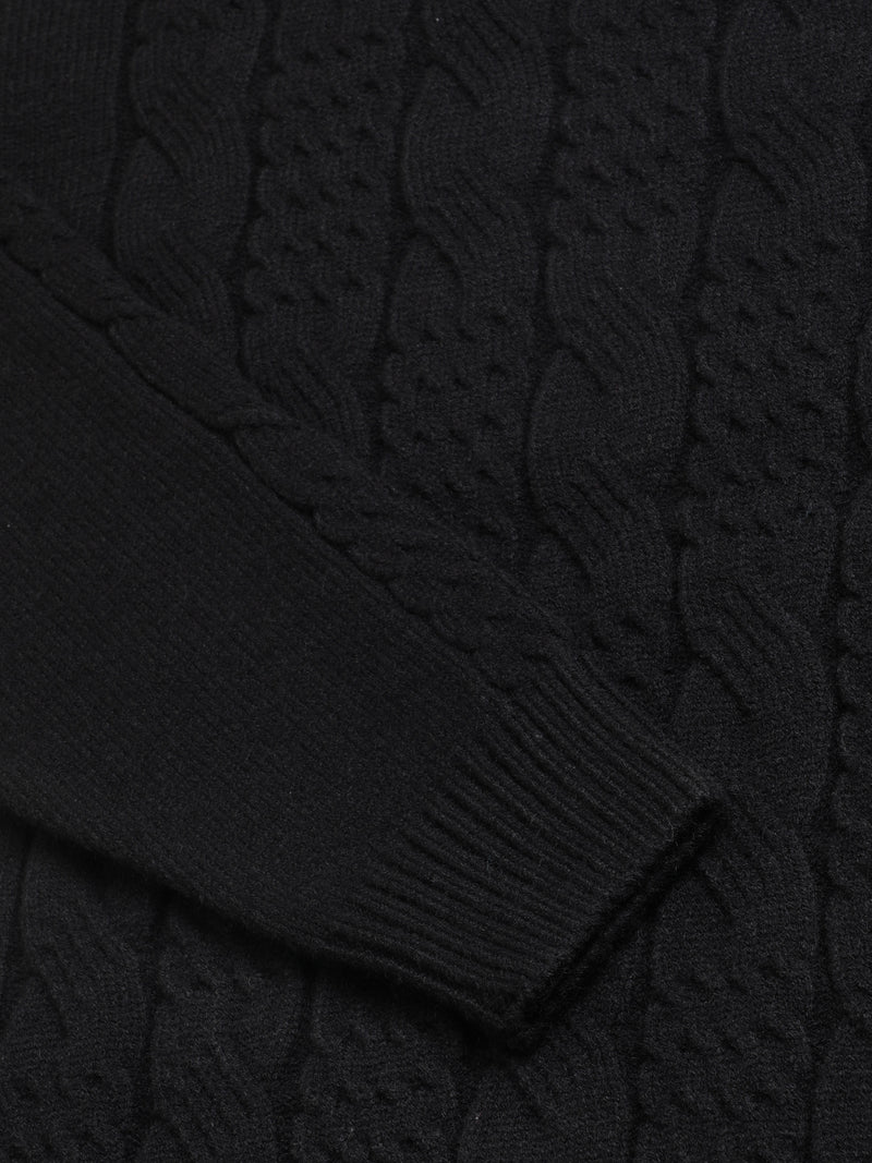 Heavy Cable Knitted Unisex Wool Unisex Sweater