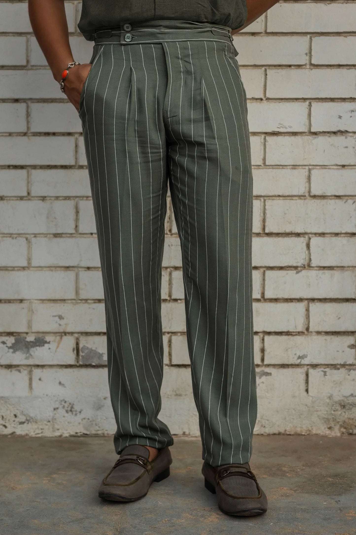 Striped Tailored Fit Gurkha Pants