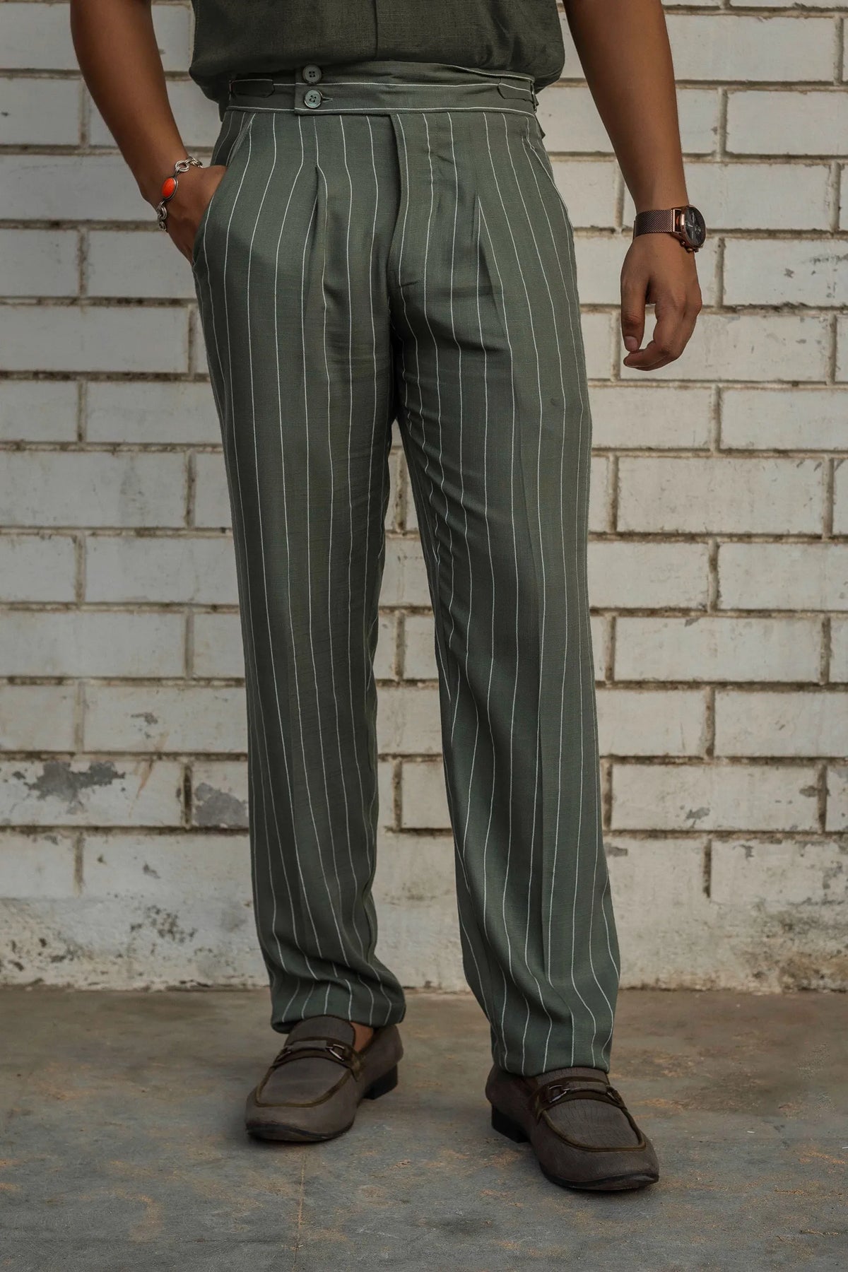 Striped Tailored Fit Gurkha Pants