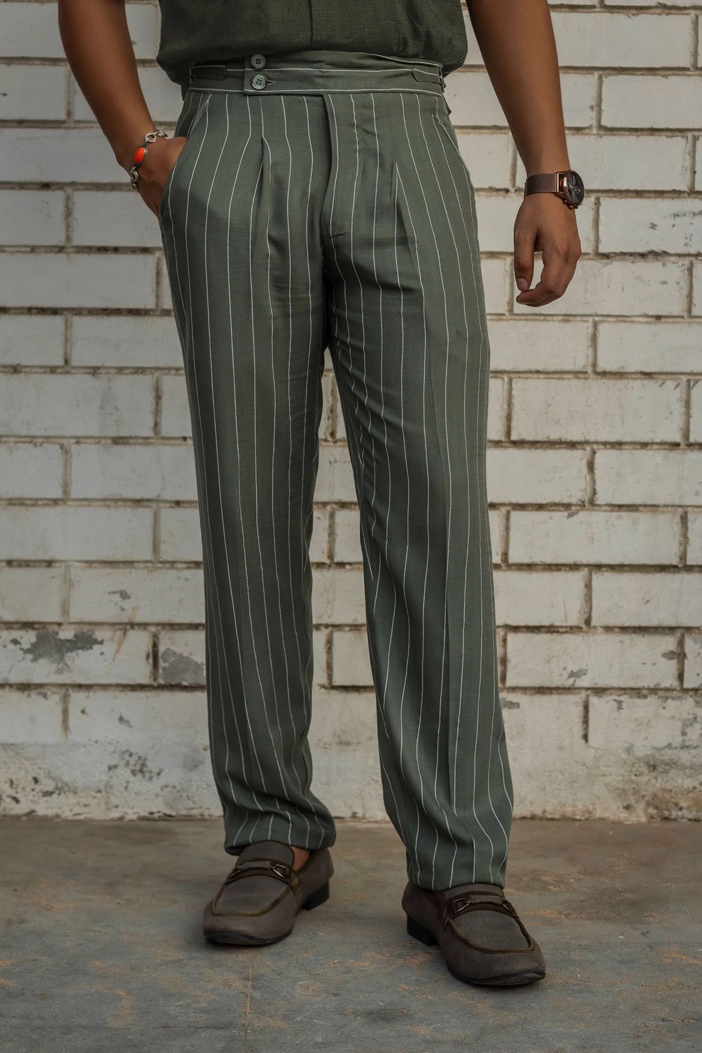 Striped Tailored Fit Gurkha Pants