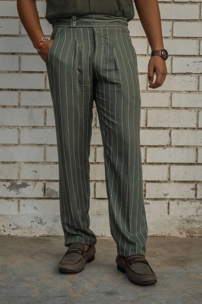 Striped Tailored Fit Gurkha Pants