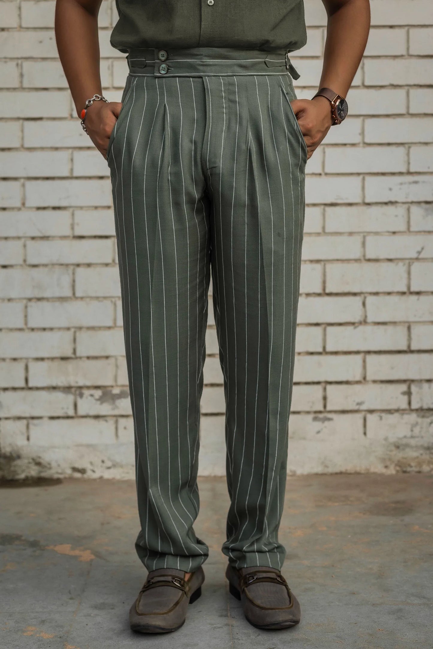 Striped Tailored Fit Gurkha Pants