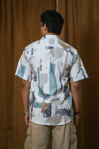 Abstract Printed Oversized Resort Wear Shirt
